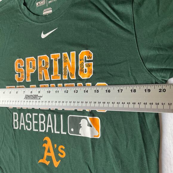 Nike Men’s Short Sleeve Dri-fit T-shirt size M, Green, Spring Training Baseball - Picture 3 of 9